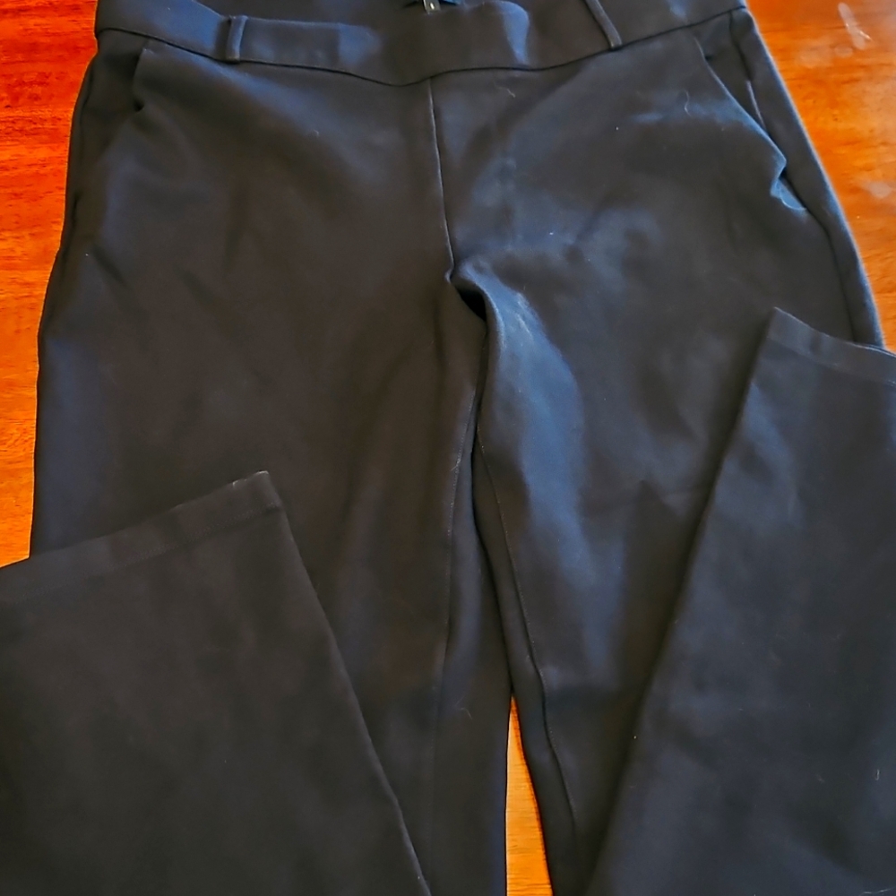 NYDJ Sculpt-her pull on black pants wide leg size large